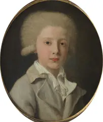English School, Portrait of a boy, oil on canvas