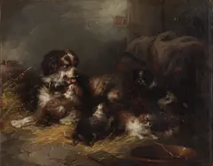 George Armfield, The new family, oil on canvas