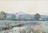 Alfred Heaton Cooper, Hawkshead from Southwaite Water, watercolour