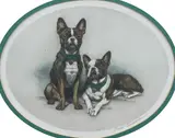 Pierre Pinsard, A pair of French Bulldogs, lithograph