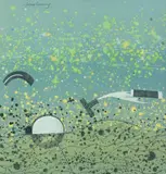 James Cumming Rsa Rsw, Source of Contact (1969), gouache and mixed media on coloured paper
