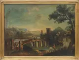 Francesco Zuccarelli, Italianate river landscapes, a pair, oil on canvas