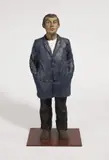 Stephan Balkenhol, Mann mit blauer Jacke, 2003, Bronze, bemalt