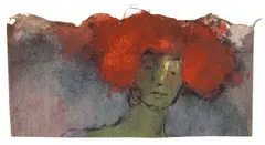 Rotblonde by Emil Nolde, 1910, Aquarell auf Japanbütten, vom Künstler auf Karton montiert, sold Nov 2011