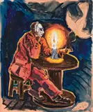 Jörg Immendorff, Bild mit Ungeduld, 1997, Acryl über Bleistift auf Leinwand