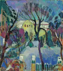 Winterabend Grunewald by Oskar Moll, 1916, Öl auf Leinwand, sold Nov 2010