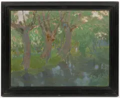 Stanislav Feikl, Willows, 1906, oil on cardboard