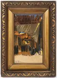 Edward Wirth, Market in Egypt, 1919, oil on wood