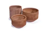 Robert Maxwell, Planters (3), c. 1968, Stoneware with Starburst pattern