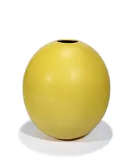 Marilyn Kay Austin, Planters (2), c. 1963, White and yellow glazed ceramic