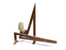 Woods Davy, Alhambra, 1982, Steel and river stone