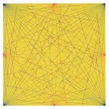 Sol LeWitt, Lines in Color on Color From Corner Sides & Centers to Specific Points on a Grid (2), 1978, Color silkscreen on Arches 88 paper