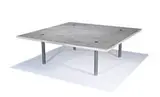 William Katavolos, Coffee table, 1952, Chrome-plated steel, marble