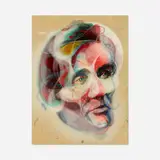 Jongwang Lee, Lincoln 1860, mixed media on canvas laid to board