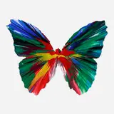 Butterfly Spin Painting by Damien Hirst, 2009, acrylic on paper, sold Dec 2021