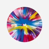 Circle Spin Painting by Damien Hirst, 2009, acrylic on paper, sold Dec 2021