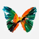 Butterfly Spin Painting by Damien Hirst, 2009, acrylic on paper, sold Dec 2021