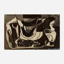 Vaclav Vytlacil, Still Life, 1945, charcoal on paper laid to board