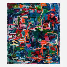 Untitled by Solomon Ethe, 1962, oil on canvas, sold Dec 2021