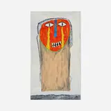 Gregory Van Maanen, Untitled (Red Face), c. 1985, acrylic on board