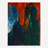 Vivian de Pinna, Red Abstraction, oil on canvas