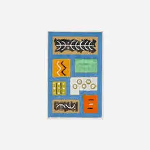 Patchwork by Josef Zenk, gouache on paper, sold Dec 2021
