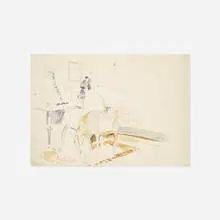 Woman in Interior by Arthur Beecher Carles, c.1905, watercolor on paper, sold Dec 2021