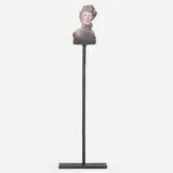 Jim Dine, Nancy with a Wooden Base, painted and patinated bronze