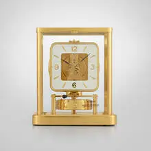 Jaeger-LeCoultre, Atmos mantel clock, model 540, gilt brass, glass