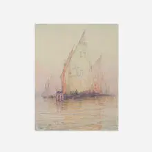 Hermann Dudley Murphy, Venetian Boat, 1894, watercolor on paper