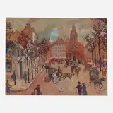 Henri Grenier, Saint-Étienne-du-Mont, Paris, watercolor on paperboard