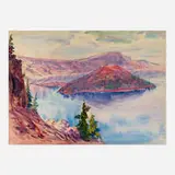 Dodge MacKnight, Untitled (Crater Lake), c. 1920, watercolor on paper
