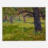 Clara Fairfield Perry, Untitled (Forest Interior), oil on panel