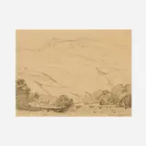 Edgar Alwin Payne, Untitled (California Hills), pencil on paper