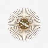 Popsicle wall clock, model 2257 by George Nelson & Associates, 1957, walnut, enameled aluminum, brass, map pins, sold Sep 2015