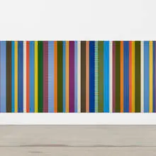 Alexander Girard, custom mural from the Irwin Union Bank & Trust Company, Columbus, IN, 1973, Alexander Girard fabric over wood