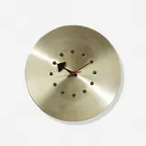 wall clock, model 4757 by George Nelson & Associates, 1949, spun aluminum, enameled aluminum, plastic, sold Sep 2015
