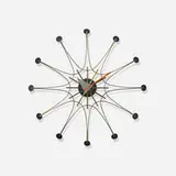 rare wall clock, model 2241 by George Nelson & Associates, 1957, brass, lacquered wood, enameled aluminum, sold Sep 2015