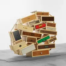 Tejo Remy, You Can't Lay Down Your Memories, c. 1991, vintage drawers, maple, jute, steel