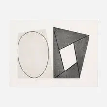 Robert Mangold, Frames & Ellipses B, 1988, soft ground etching and aquatint on Fabriano paper