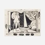 Les Deux femmes nues by Pablo Picasso, 1946, lithograph on Arches paper, sold Feb 2015