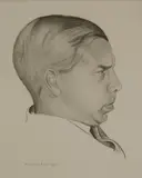 Wyndham Lewis, Untitled, Percy Wyndham Lewis (1882-1957) PORTRAIT OF J B PRIESTLEY Lithograph