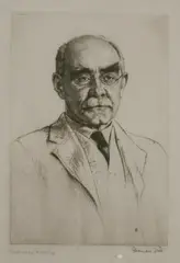 Francis Dodd, Untitled, Francis Dodd (1874-1949) PORTRAIT OF RUDYARD KIPLING (1865-1936) Drypoint etching