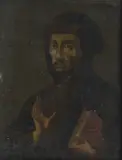 Saint Frnacis by Italian School, oil on white metal, sold Jun 2024