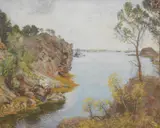 Coastal inlet by Sir David Murray Ra Rsa Pri Rsw, oil on canvas laid on board, offered Jun 2024