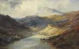 Alfred de Breanski Snr, Ben Ledi from the Pass of Leney, oil on canvas