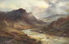 Alfred de Breanski Snr, Entrance to Glencoe, oil on canvas