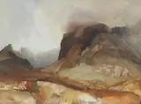 Sir William Russell Flint, Ra, Prws, Approaching Storm, Autumn, Glen Sannox, Arran, watercolour