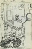 A Parisian café by John Duncan Fergusson, c. 1908, annotated (upper edge), offered Jun 2024