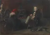 Rsa George Ogilvy Reid, Sir Walter Scott listening to a Border Tale, oil on panel